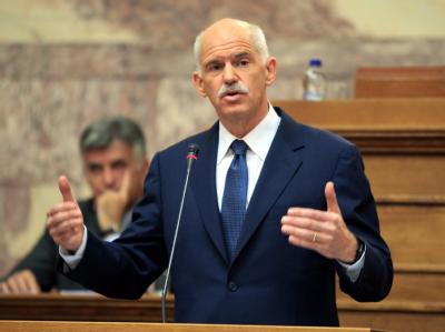 Der griechische Regierungschef Papandreou kündigte wie aus dem Nichts ein Referendum an. Foto: Pantelis Saitas Papandreou