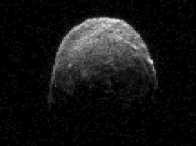 Das Radarbild des Asteroiden 2005 YU55. Foto: NASA/JPL-Caltech 2005 YU55