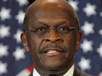 Der republikanische Präsidentschaftsbewerber Herman Cain geriet jetzt ins Stolpern, als er nach seiner Meinung zur Libyen-Politik von Präsident Obama gefragt wurde. Foto: Roy Dabner Herman Cain