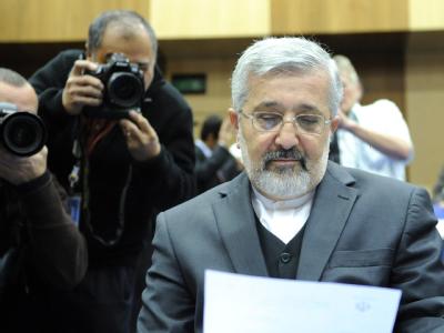 Irans Vertreter bei der IAEA, Ali Asghar Soltanieh: Der Druck auf die iranische Führung wächst. Foto: Roland Schlager Ali Asghar Soltanieh
