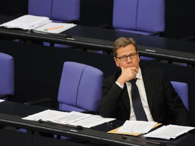 Bundesaußenminister Guido Westerwelle (FDP). Foto: Rainer Jensen/Archiv Westerwelle