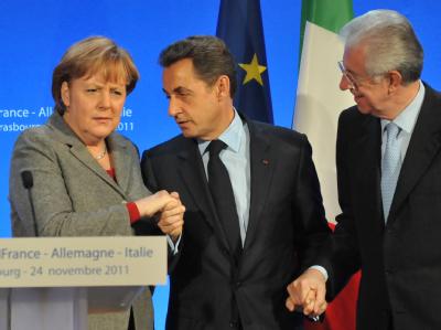 Kündigten Vorschläge noch vor dem nächsten EU-Gipfel an: Bundeskanzlerin Angela Merkel und Frankreichs Staatspräsident Nicolas Sarkozy. Foto: Rolf Haid Merkel und Sarkozy