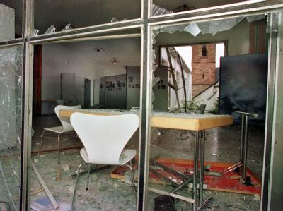 Anschlag auf die Wehrmachtsausstellung 1999: Die Spur des Terror-Trios führt auch ins Saarland. Foto: Werner Baum/Archiv Anschlag auf Wehrmachtsausstellung in Saarbrücken