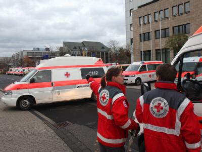Evakuierung in Koblenz: Insgesamt müssen rund 45 000 Menschen ihre Häuser verlassen. Foto. Thomas Frey Entschärfung Luftmine