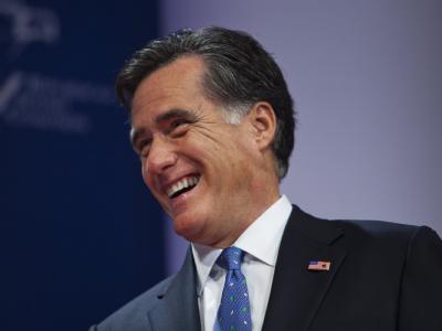 Da hat Mitt Romney noch gut lachen: Bei der Debatte mit seinem Konkurrenten Newt Gingrich im Rennen um die Präsidentschaftskandidatur der Republikaner gerieten beide Spitzenkandidaten aneinander. Foto: Jim Lo Scalzo Mitt Romney