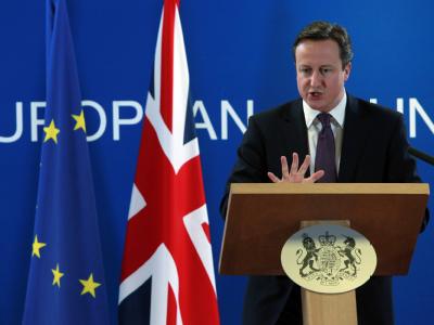 David Cameron beim Gipfel: Eine Vertragsänderung innerhalb der 27 EU-Staaten ist vorerst nicht machbar, weil Großbritannien nicht mitzieht. Foto: Olivier Hoslet Cameron