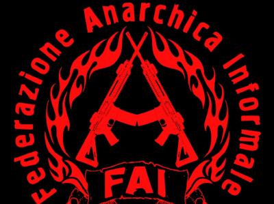 Das Logo der italienischen Anarchistengruppe «Federazione Anarchica Informale» (FAI). Foto: dpa FAI