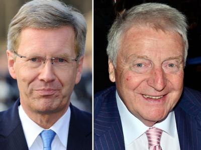 Die BW-Bank hat bestätigt, dass der Unternehmer Egon Geerkens (r) den Kontakt für Wulffs Kreditgeschäft herstellte. Foto: Tim Brakemeier/AEDT.de Wulff und Geerkens
