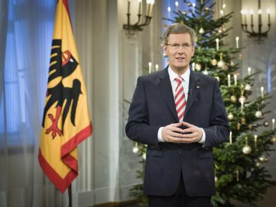 Bundespräsident Christian Wulff legt bei seiner Weihnachtsansprache den Schwerpunkt auf die Verteidigung der Demokratie: Foto: Bundespresseamt/Jesco Denzel Weihnachtsansprache des Bundespräsidenten