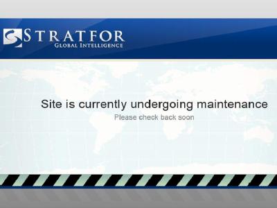 Offline: Die Internetseite der US-Sicherheitsfirma Stratfor. Foto: Stratfor Offline