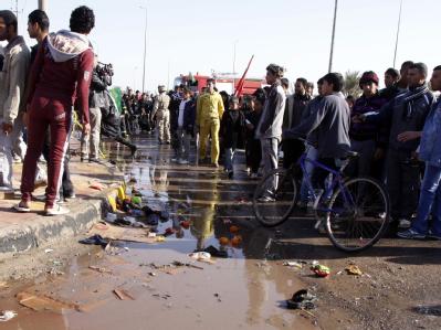 Straße in Basra: Als die Pilger auf dem Weg zur Moschee waren, schlug der Selbstmordattentäter zu. Foto: Haider al-Assadee Basra