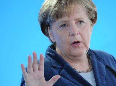 Schließt einen Austritt Griechenlands aus der Euro-Gruppe und eine Staatspleite aus: Bundeskanzlerin Angela Merkel. Foto: Angelika Warmuth/Archiv Bundeskanzlerin Merkel