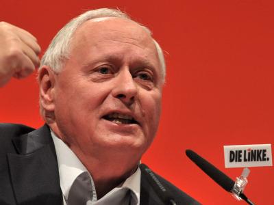 Oskar Lafontaine führt die Linke in die Landtagswahl im Saarland. Foto: Martin Schutt / Archiv Lafontaine