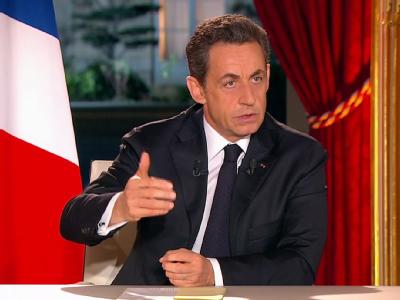 Frankreichs Staatschef Nicolas Sarkozy während eines TV-Interview. Foto: France 2 Televison Frankreichs Staatschef Nicolas Sarkozy