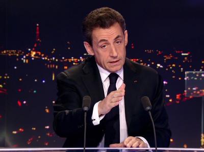 Frankreichs Präsident Nicolas Sarkozy hat seine Kandidatur für die Präsidentschaftswahlen im Frühjahr jetzt offiziell angekündigt. Foto: TF1 Nicolas Sarkozy