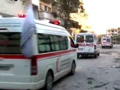 Video-Bilder: Nach Angaben der offiziellen Nachrichtenagentur SANA wurden einige Verletzte in Hospitäler gebracht. Foto: SANA Homs