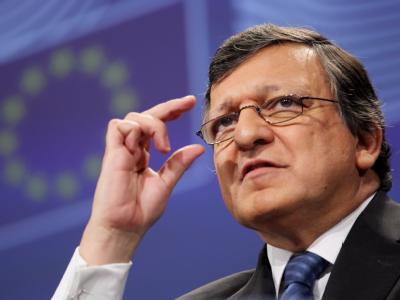 EU-Kommissionspräsident Barroso bei einer Pressekonferenz kurz vor Beginn des Gipfels. Foto: Olivier Hoslet Jose Manuel Barroso