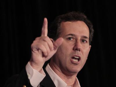 Rick Santorum versucht eine Identifikationsfigur für konservative Werte, Religiosität und Amerikas Führungsanspruch in der Welt zu sein. Foto: Jeff Kowalsky Rick Santorum
