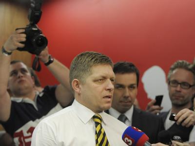 Die Partei Smer-Sozialdemokratie des früheren Ministerpräsidenten Robert Fico hat die Wahl in der Slowakei gewonnen. Foto: Filip Singer Robert Fico