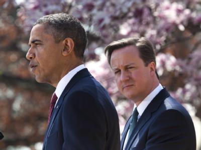 US-Präsident Barack Obama und der britische Premierminister David Cameron in Rosengarten des Weißen Hauses. Foto: Jim Lo Scalzo Obama und Cameron