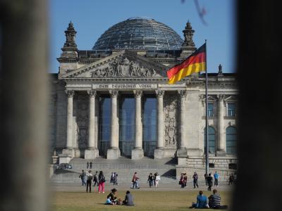Im Reichstagsgebäude in Berlin wählt die Bundesversammlung den 11. Bundespräsidenten. Foto: Rainer Jensen Reichstagsgebäude