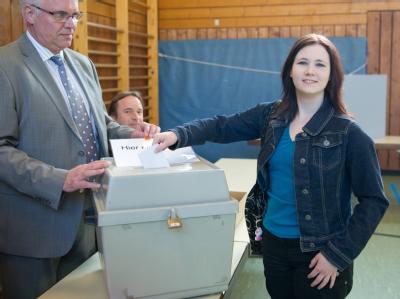 Die Spitzenkandidatin der Piratenpartei, Jasmin Maurer: 2010 schaffte es die heute 22-Jährige an die Spitze des saarländischen Landesvorstandes ihrer Partei. Foto: Uwe Anspach Jasmin Maurer