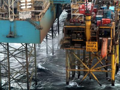Aus diesem Leck strömte auf Elgin-Gasplattform des französischen Energiekonzerns Total das Gas. Foto: Total E&P Elgin-Gasplattform