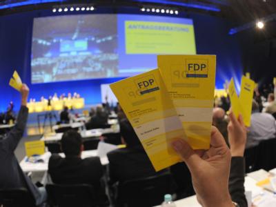 Die Delegierten haben bei ihrem zweitägigen Parteitag über das Grundsatzprogramm der Liberalen beraten. Foto: Patrick Seeger FDP Bundesparteitag