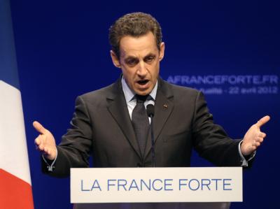 Nicolas Sarkozy muss im Rennen um eine zweite Amtszeit im Élysée Stimmen aus dem rechten Lager gewinnen. Foto: Christophe Karaba Nicolas Sarkozy