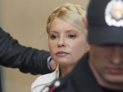 Die inhaftierte ukrainische Oppositionsführerin Julia Timoschenko während einer Anhörung in einem Gericht in Kiew. Foto: Sergey Dolzhenko/Archiv Julia Timoschenko