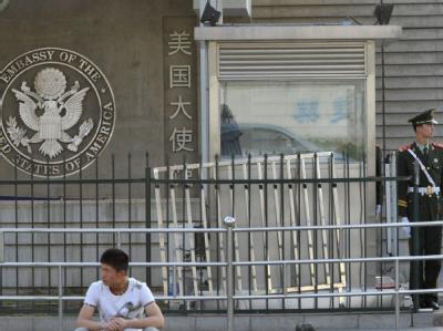 US-Botschaft in Peking: Hier soll der blinde chinesische Dissident Chen Guangcheng Zuflucht gesucht haben. Foto: Kyodo/MAXPPP US-Botschaft in Peking
