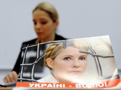 Timoschenko-Tochter Jewgenija wirbt um Unterstützung für ihre inhaftierte Mutter und ukrainische Ex-Regierungschefin Julia Timoschenko. Foto: Filip Singer Timoschenko-Tochter