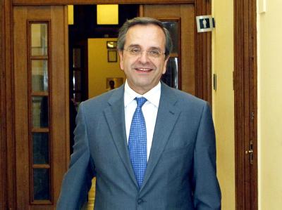 Antonis Samaras' konservative Nea Dimokratia wurde zwar stärkste Kraft in Griechenland - doch mit massiven Verlusten. Foto: Pantelis Saitas Antonis Samaras