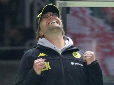 Jürgen Klopp jubelt. Foto: Kay Nietfeld Klopp