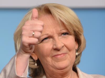 SPD-Spitzenkandidatin Hannelore Kraft jubelt. Foto: Federico Gambarini Hannelore Kraft jubelt