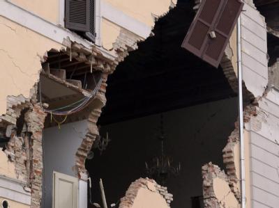 Abbruchreif: Das Rathaus in Sant'Agostino. Foto: Serena Campanini Abbruchreif