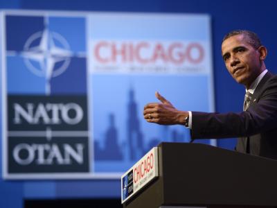US-Präsident Obama am letzten Tag des Nato-Gipfels in Chicago. Foto: Shawn Thew US-Präsident Obama