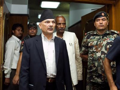 Nepals Premierminister Baburam Bhattrai (m) in Kathmandu. Foto: Narendra Shrestha Premierminister Baburam Bhattrai