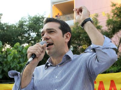 Der Radikallinke Alexis Tsipras bei einer Wahlkampfveranstaltung in Athen. Foto: Simela Pantzartzi/Archiv Alexis Tsipras