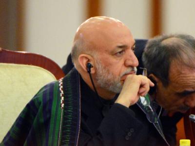 Afghanistans Präsident Karsai ist tief verärgert über einen Nato-Angriff, bei dem auch viele Zivilisten starben. Foto: Mark Ralston Afghanistans Präsident Karsai