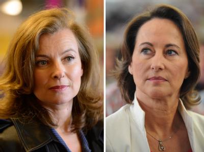 Frankreichs neue «Premiere Dame» im Elysee-Palast, Valerie Trierweiler (l.) und die sozialistische Politikerin Segolene Royal. Fotos: Erich Fefferberg/Caroline Blumberg/Archiv Valerie Trierweiler und Segolene Royal