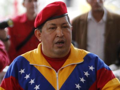Venezuelas Staatschef Chávez bei der Registrierung zur Präsidentschaftswahl am 7. Oktober. Foto: David Fernandez Hugo Chavez