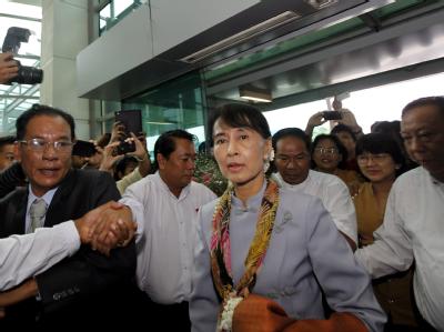 Aung San Suu Kyi besucht nach 15 Jahren Hausarrest Europa. Foto: Nyein Chan Naing Suu Kyi