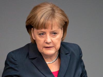 Bundeskanzlerin Merkel während der Regierungserklärung zum kommenden G20-Gipfel. Foto: Tim Brakemeier Regierungserklärung