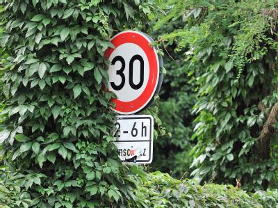 Der Deutsche Städtetag hält Tempo 30 auf allen Straßen in den Städten nicht für sinnvoll. Foto: Peter Kneffel/Archiv Verkehrsschild Tempo 30