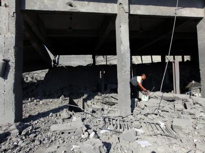 Bei den Luftschlägen der israelischen Luftstreitkräfte wurden zwei Palästinenser getötet. Foto: Mohammed Saber Luftschlag Gaza