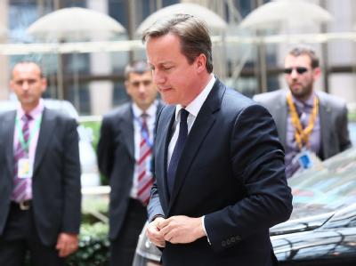 Großbritanniens Premierminister David Cameron beim EU-Krisengipfel in der belgischen Hauptstadt Brüssel. Foto: Julien Warnand David Cameron