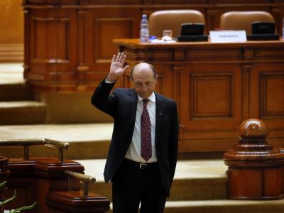 Das rumänische Parlament hat die Einleitung eines Amtsenthebungsverfahrens gegen den bürgerlichen Staatspräsidenten Traian Basescu beschlossen. Foto: Robert Ghement Traian Basescu
