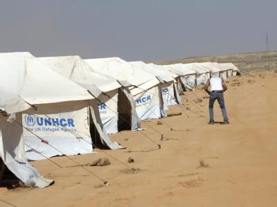 UNHCR-Camp nordöstlich von Jordaniens Hauptstadt Amman wird für Flüchtlinge aus Syrien bereit gestellt. Foto: Jamal Nasrallah UNHCR-Camp