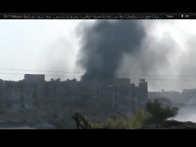 Video-Bild von den Kämpfen in Aleppo: Foto: Ugarit News Kämpfe in Aleppo